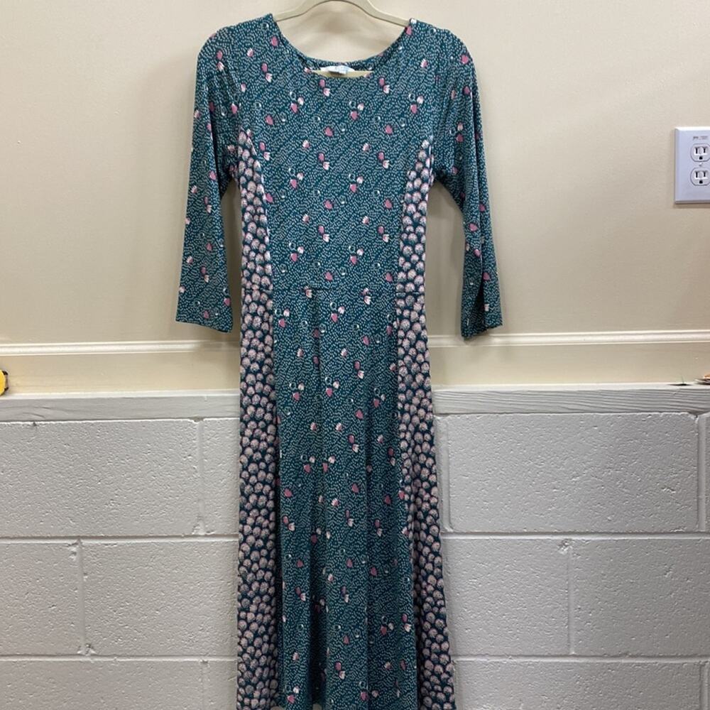 Boden women’s size 6 print long sleeve, midi dress